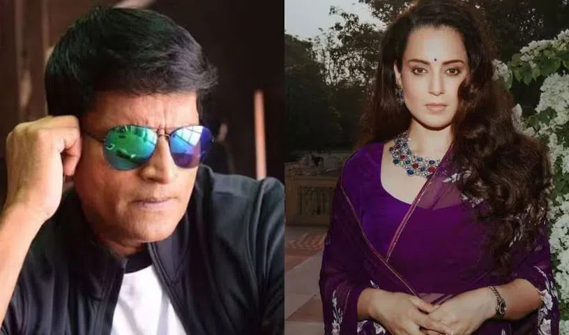 Kangana Ranaut and Ravi Babu amid reports of a Telugu horror film.