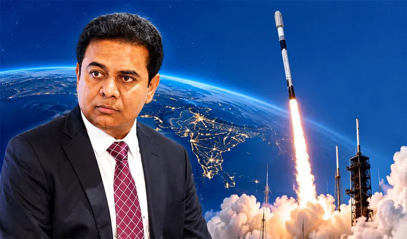 KTR congratulates Telangana SpaceTech startups on SpaceX mission.