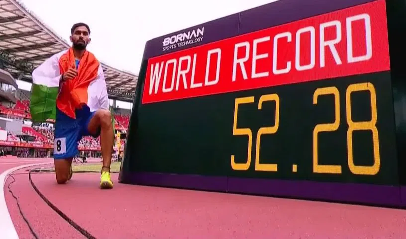 Sandeep Kumar wins 400m gold after setting a world record.