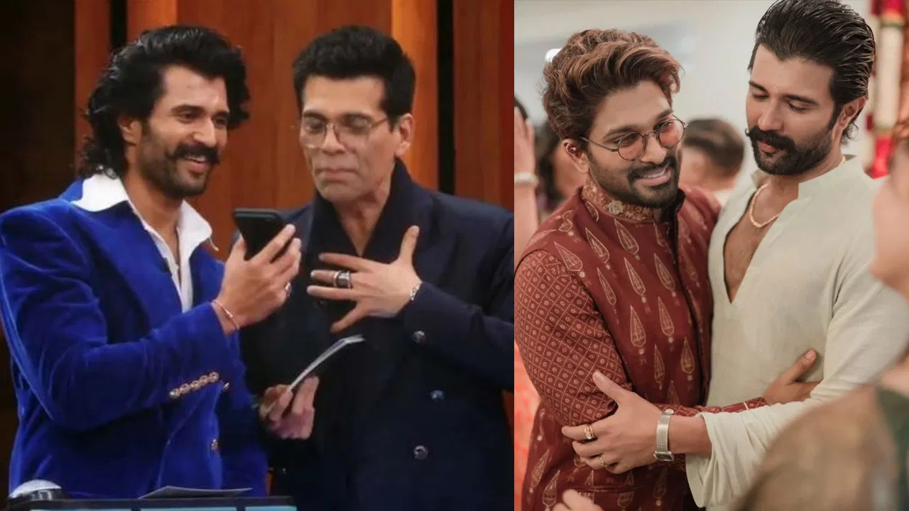 Vijay Deverakonda calls Allu Arjun during Koffee With Karan show.