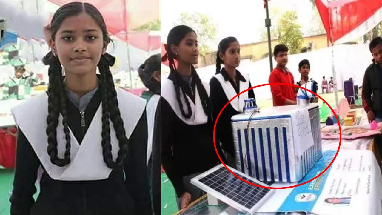 Kalyani Srivastava’s low-cost cooling device made with an ice box and fan.